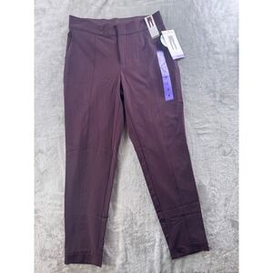 Mondetta Womens Minimalist Pull On Work Pants Size 4 Plum Slim Fit Dress Casual
